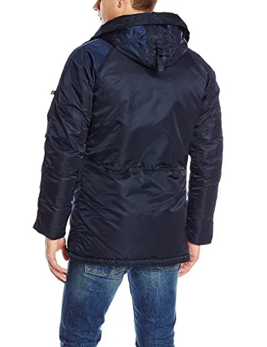 Alpha Industries Men's N-3B Slim-Fit Parka Jacket with Removable Faux-Fur Hood Trim, Replica Blue, XX-Large