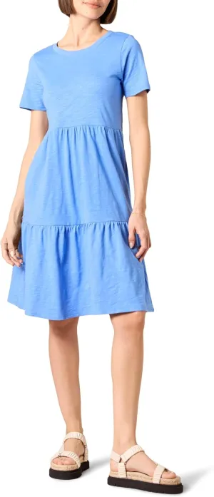 Amazon Essentials Women's Short-Sleeve Crewneck Tiered Dress