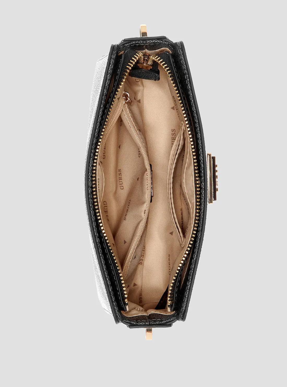 Black Meridian Crossbody Top Zip