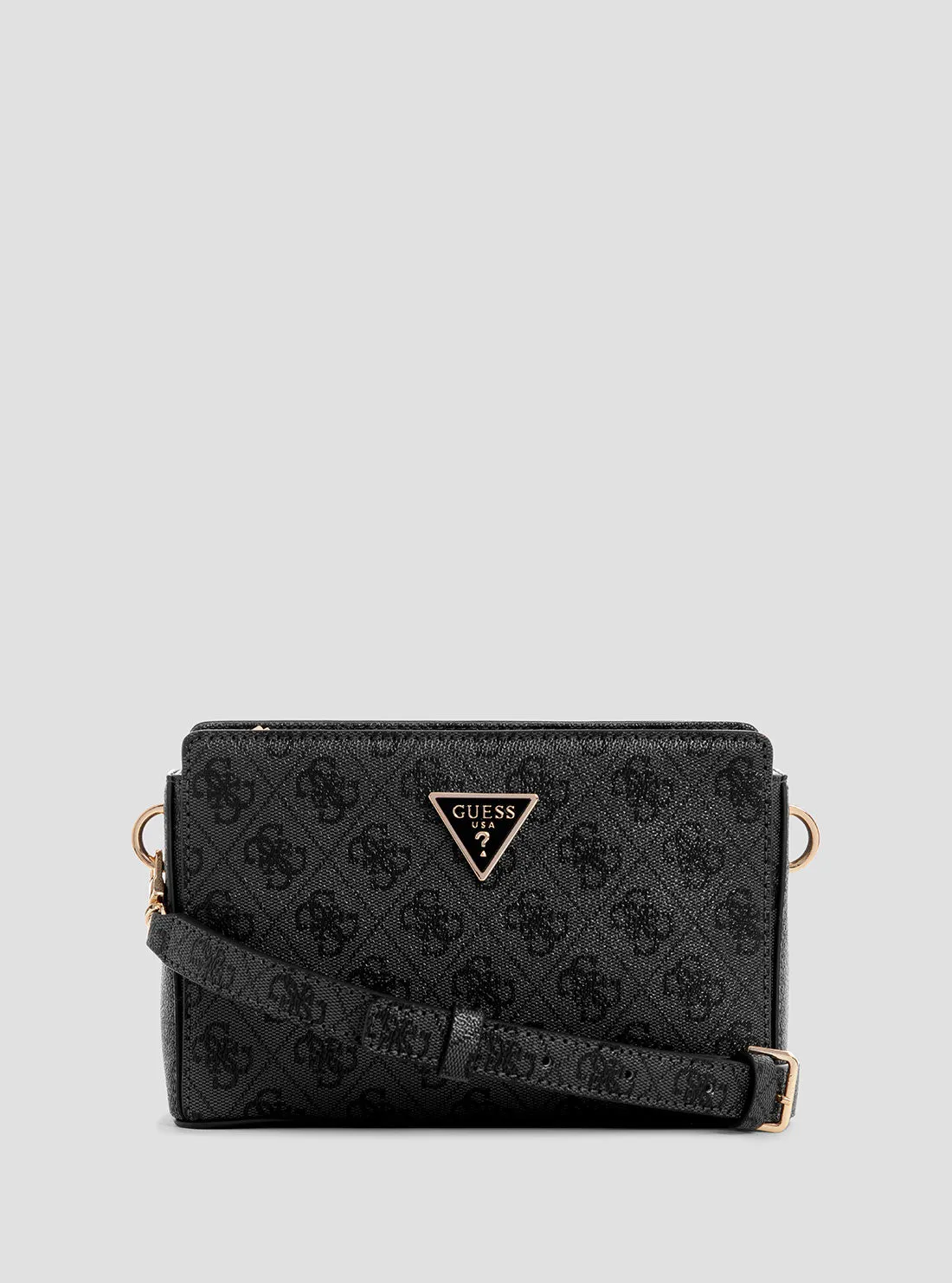 Black Meridian Crossbody Top Zip