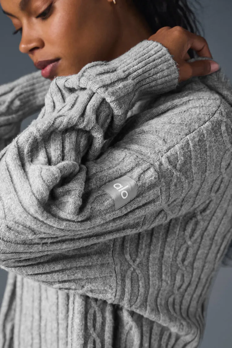 CABLE KNIT WINTER BLISS HOODIE