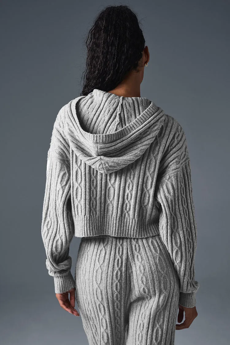 CABLE KNIT WINTER BLISS HOODIE