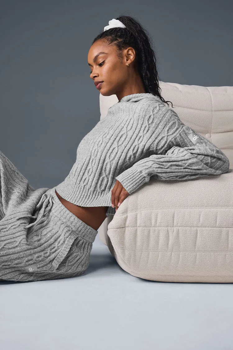 CABLE KNIT WINTER BLISS HOODIE