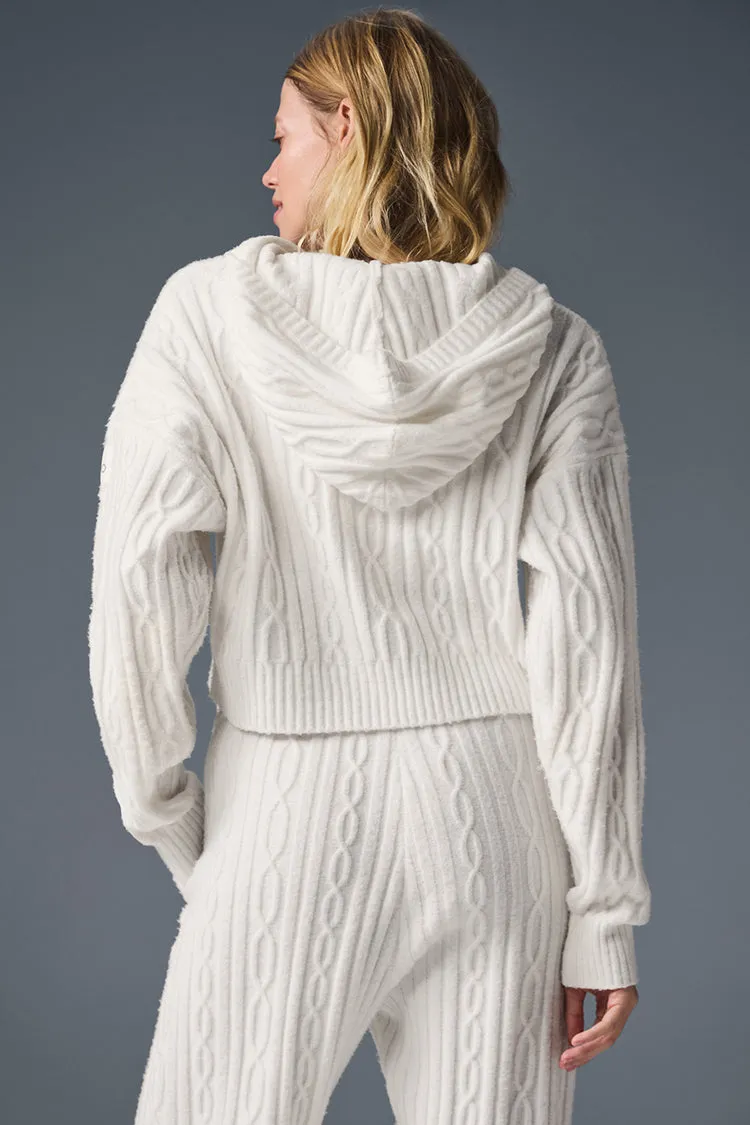 CABLE KNIT WINTER BLISS HOODIE
