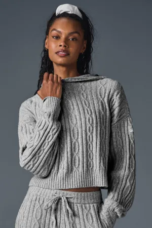 CABLE KNIT WINTER BLISS HOODIE