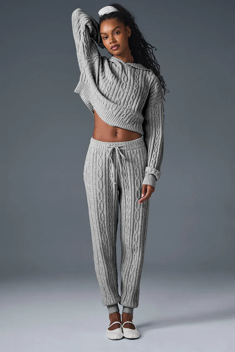 CABLE KNIT WINTER BLISS HOODIE