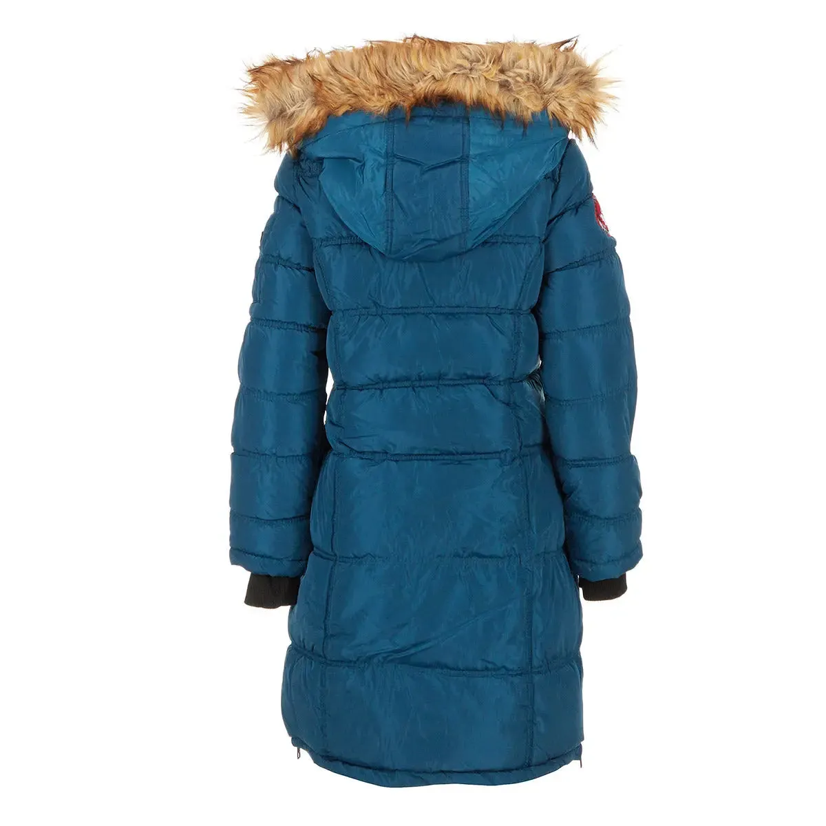 Canada Weather Gear Women's Long Puffer with Faux Fur and Sherpa Lined Hood
