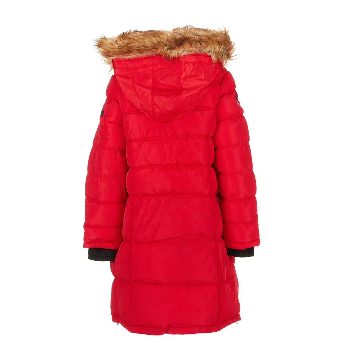 Canada Weather Gear Women's Long Puffer with Faux Fur and Sherpa Lined Hood