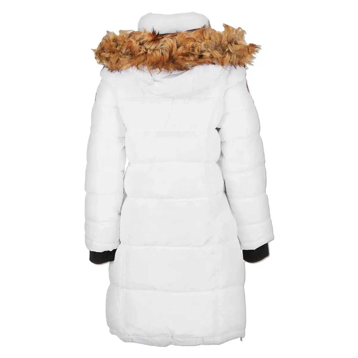 Canada Weather Gear Women's Long Puffer with Faux Fur and Sherpa Lined Hood