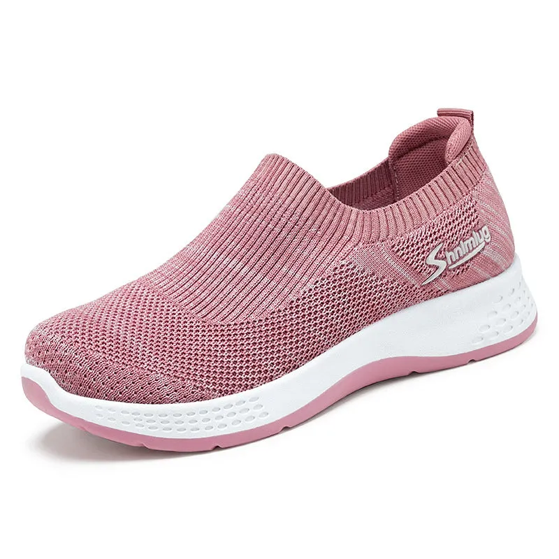Comfy Women's Knit Casual Walking Running Shoes