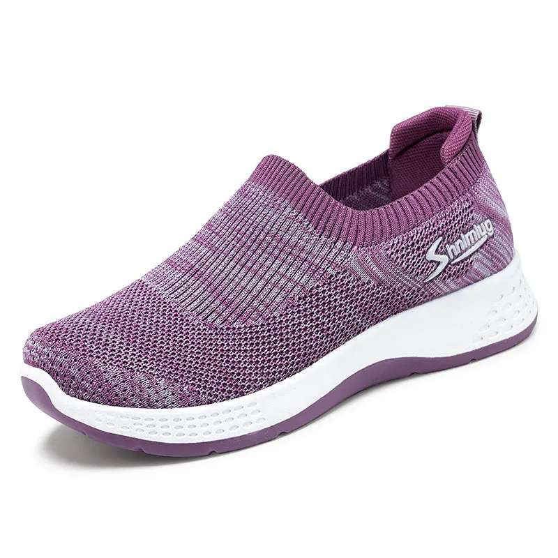 Comfy Women's Knit Casual Walking Running Shoes