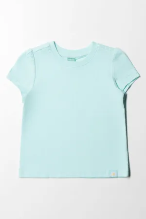 Crew Neck T-Shirt Aqua