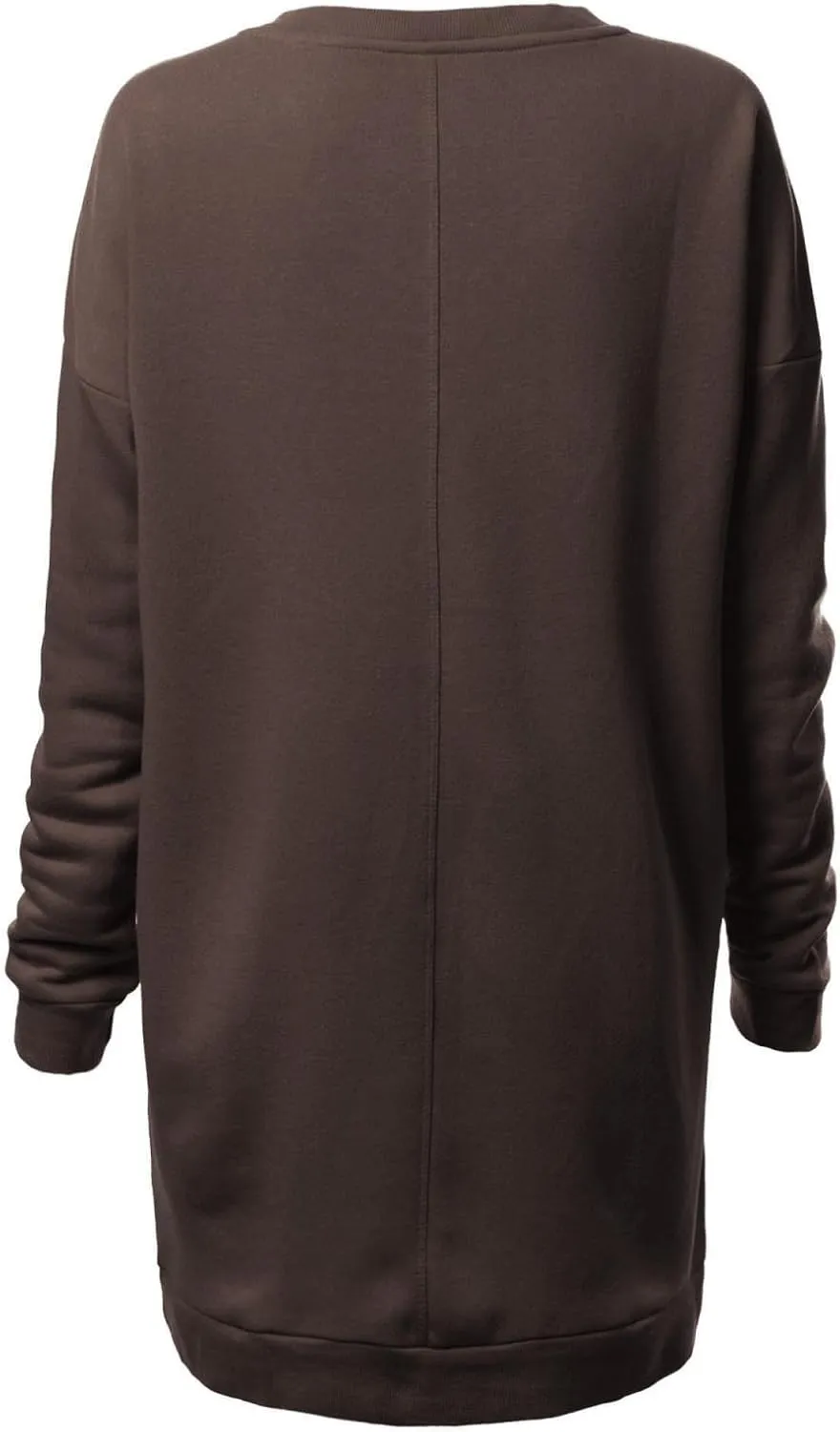 Design by Olivia Women's Casual Oversized Loose Fit Crewneck Long Sleeve Fleece Pullover Sweatshirts Tunic S~3X
