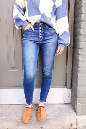 Elaine Judy Blue Skinny Fit Jeans