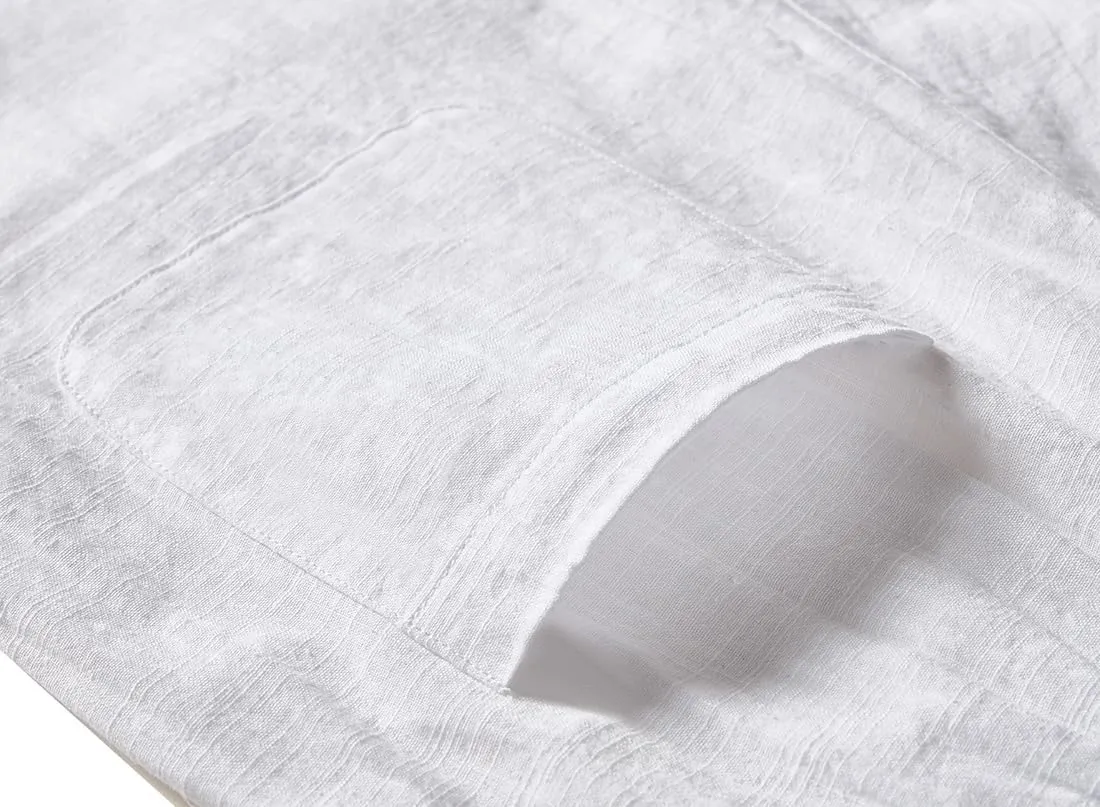FANARCHER Mens Lightweight Cotton Linen Pants Casual Trousers Drawstring Yoga Beach Pants with Pockets