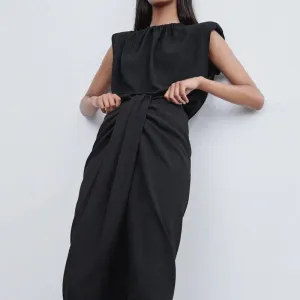 Fashion Knotted Wrap Midi Skirt