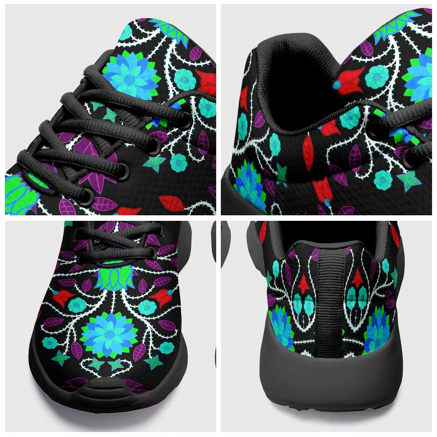Floral Beadwork Four Clans Winter Ikkaayi Sport Sneakers