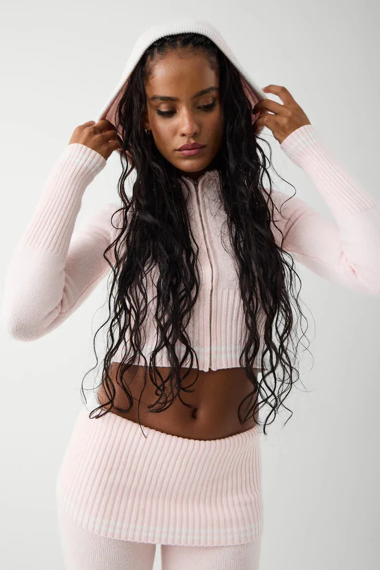 Frankies Bikinis Aimee Cloud Knit Zip Up Hoodie