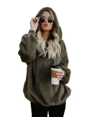 Fuzzy Sweatshirt Hoodie