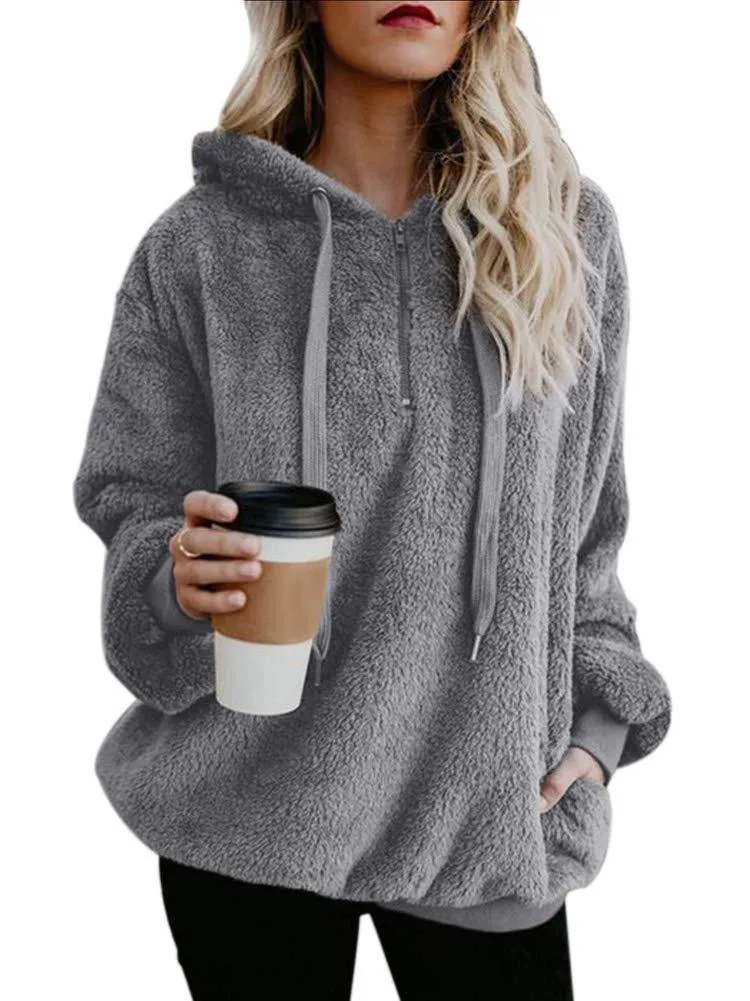 Fuzzy Sweatshirt Hoodie