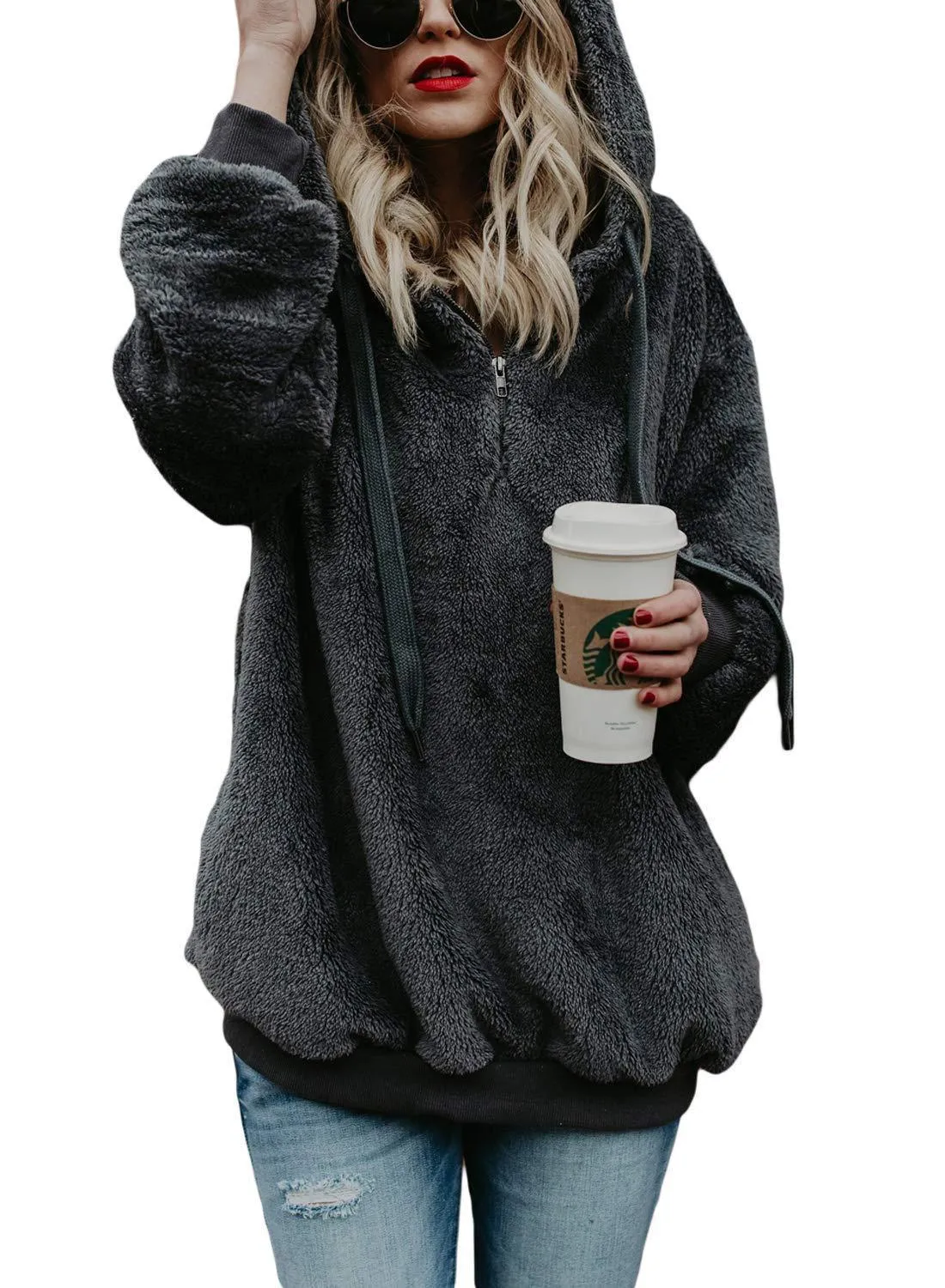 Fuzzy Sweatshirt Hoodie
