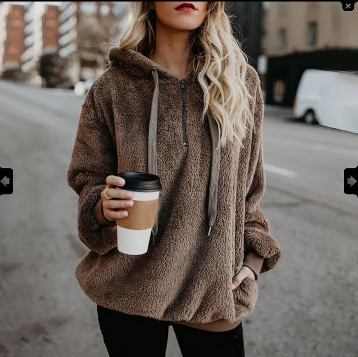 Fuzzy Sweatshirt Hoodie