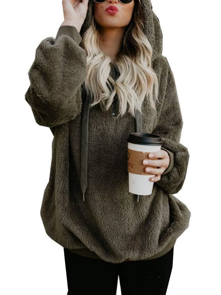 Fuzzy Sweatshirt Hoodie