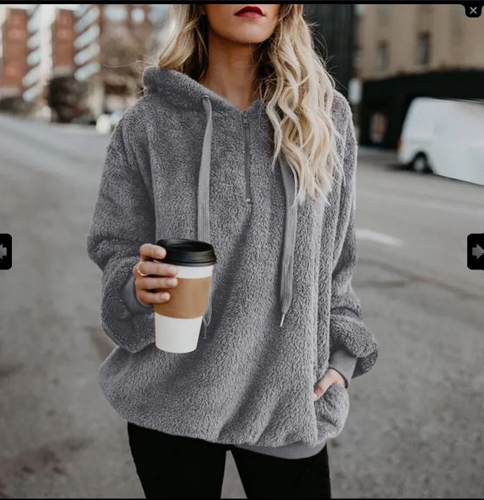 Fuzzy Sweatshirt Hoodie