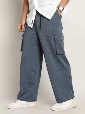 Heathered-Relaxed Cargo Trousers