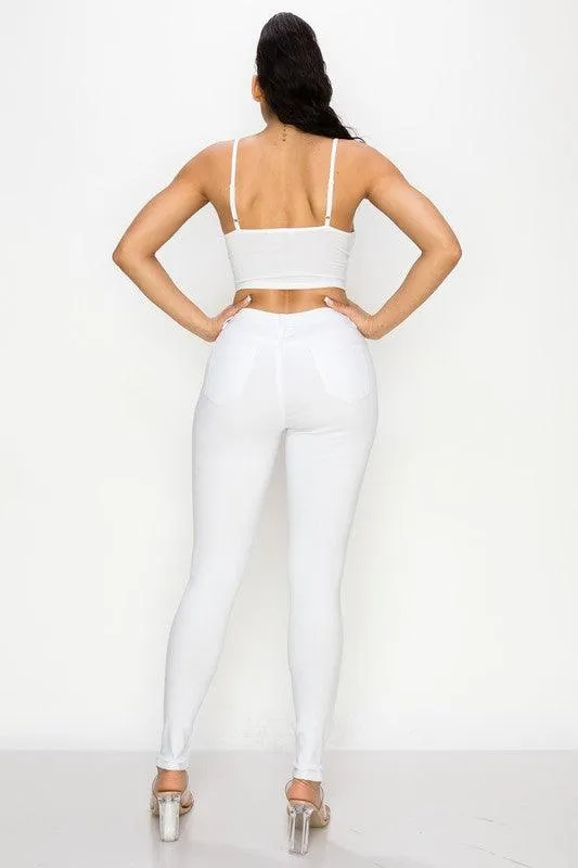 high waist super stretch skinny jean