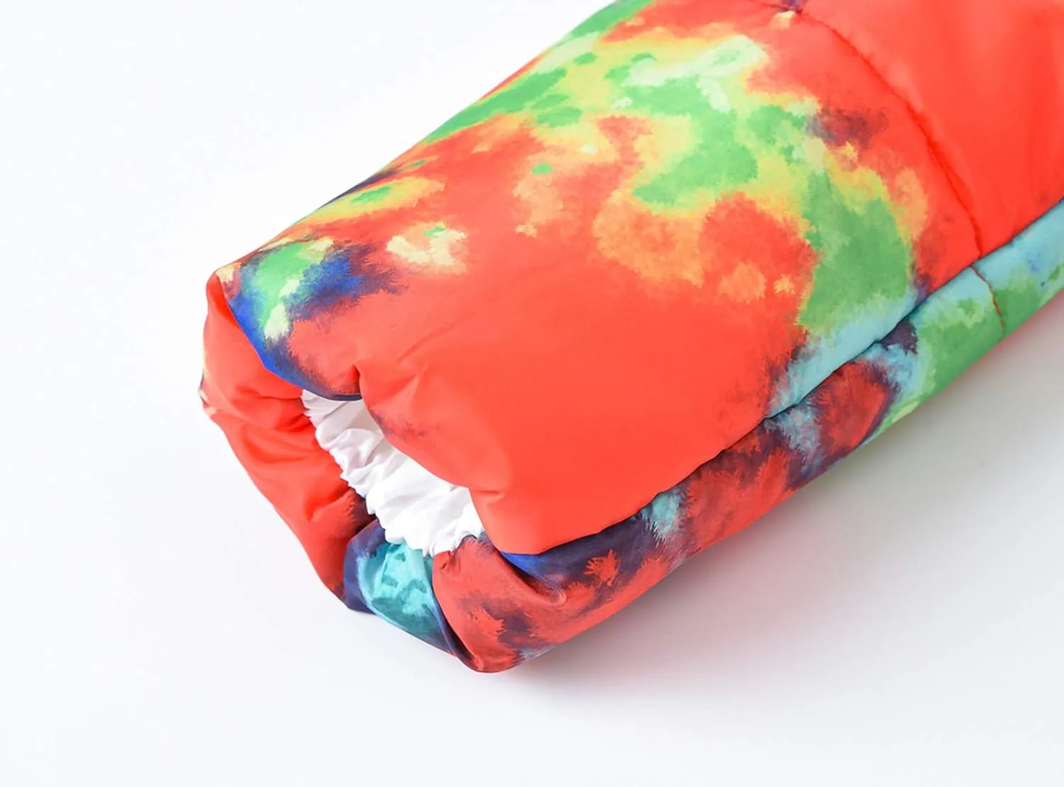 Kids Girls Winter Tie-Dye Print Windproof Warm Woolen Padded Fur Hooded Parkas Coat 2-10 Years