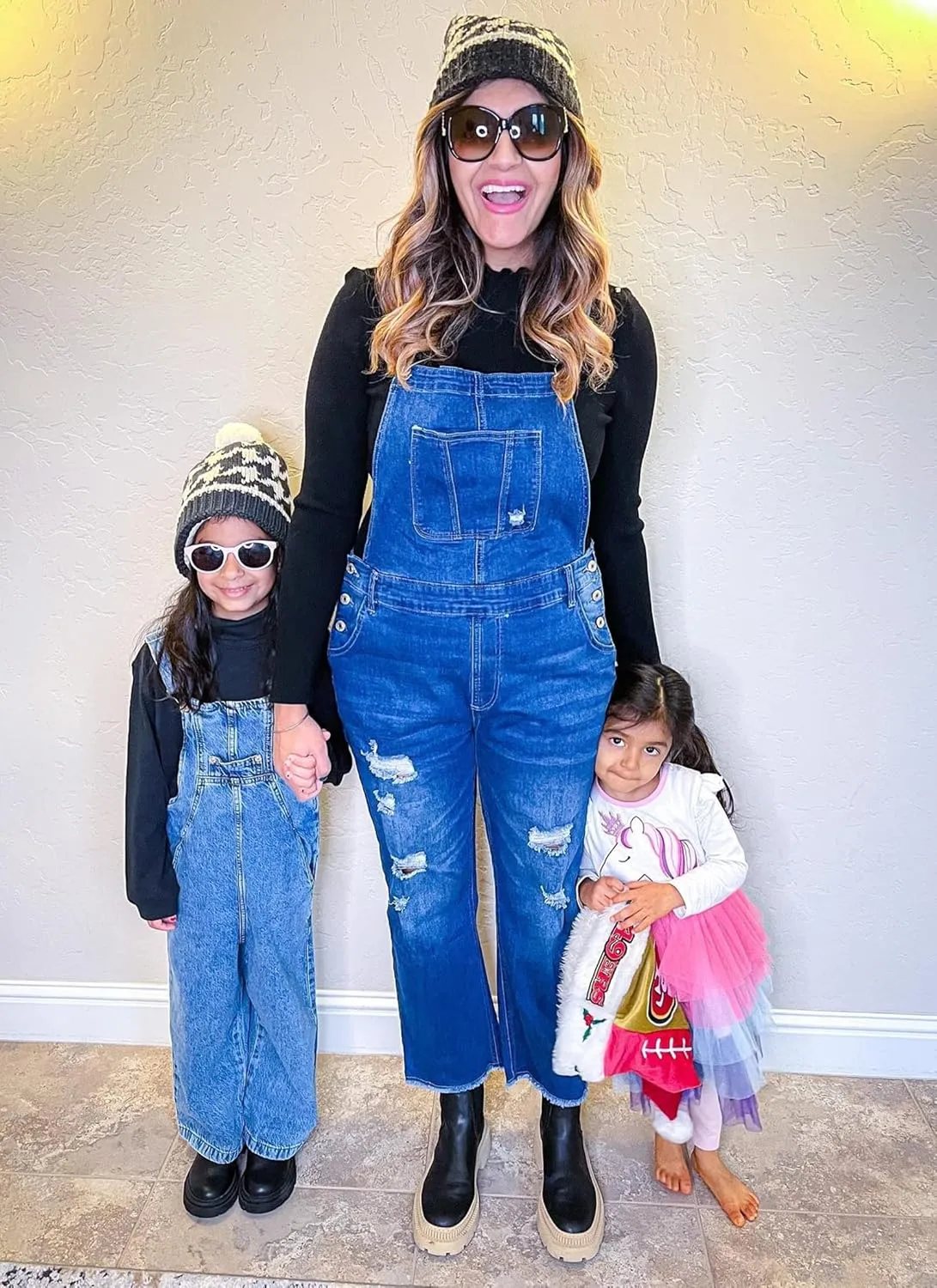 luvamia Women's Casual Stretch Adjustable Denim Bib Overalls Jeans Pants Jumpsuits