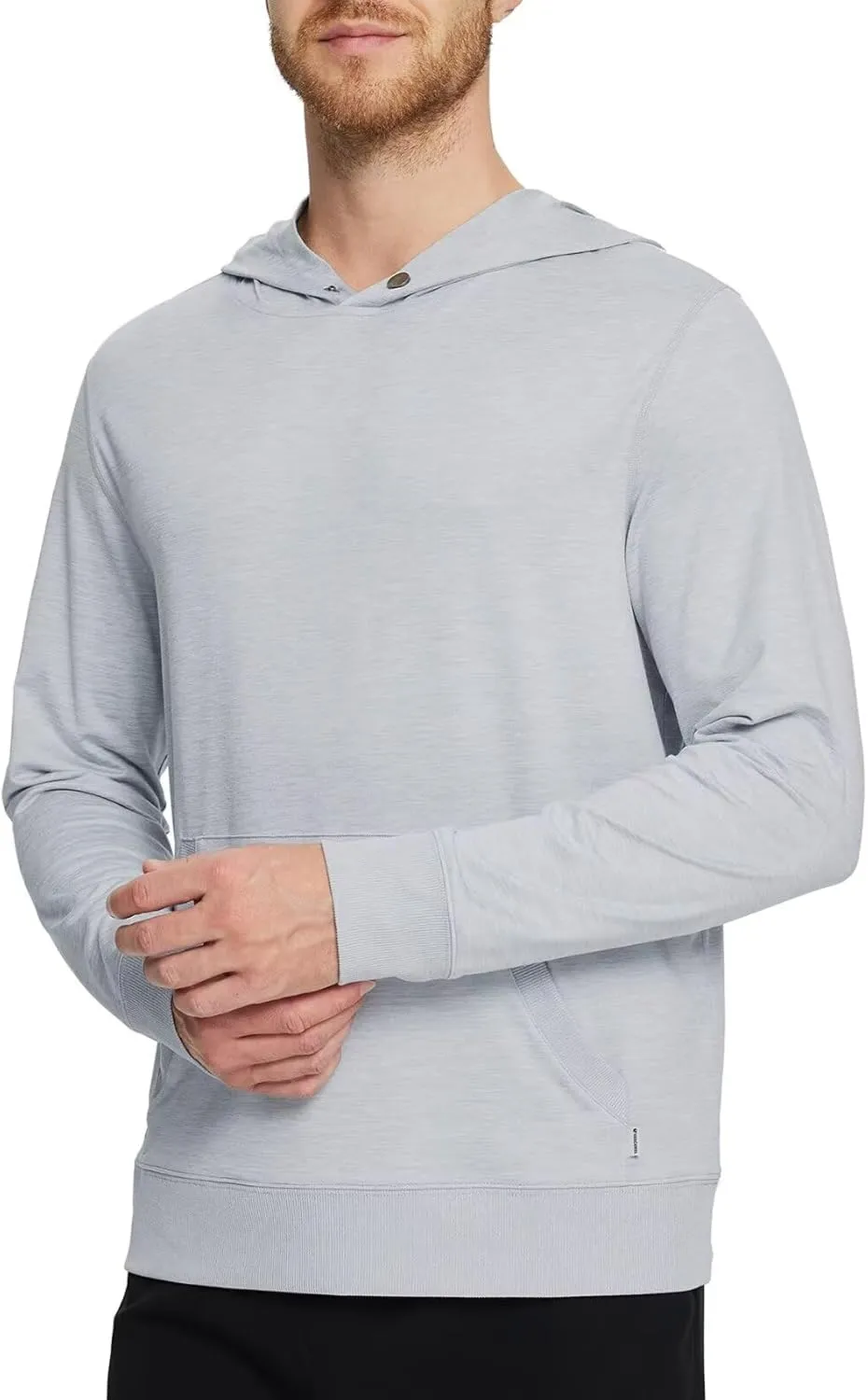 M MAELREG Mens Hoodies Pullover Performance Heather Kangaroo Pocket Thin Hooded Sweatshirt Athletic Golf Hoodies for Men