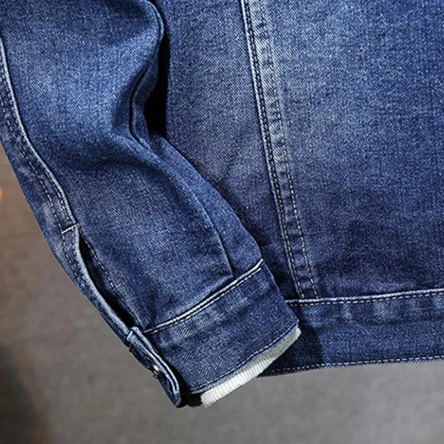 Men's Denim Hoodie Jacket Casual Long Sleeve Button Down Jeans Coat Windproof Hip Hop Trucker Hooded Jackets