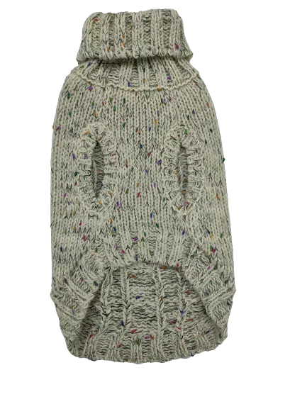Petstop Dog Jumper - Chunky Cable Knit Beige