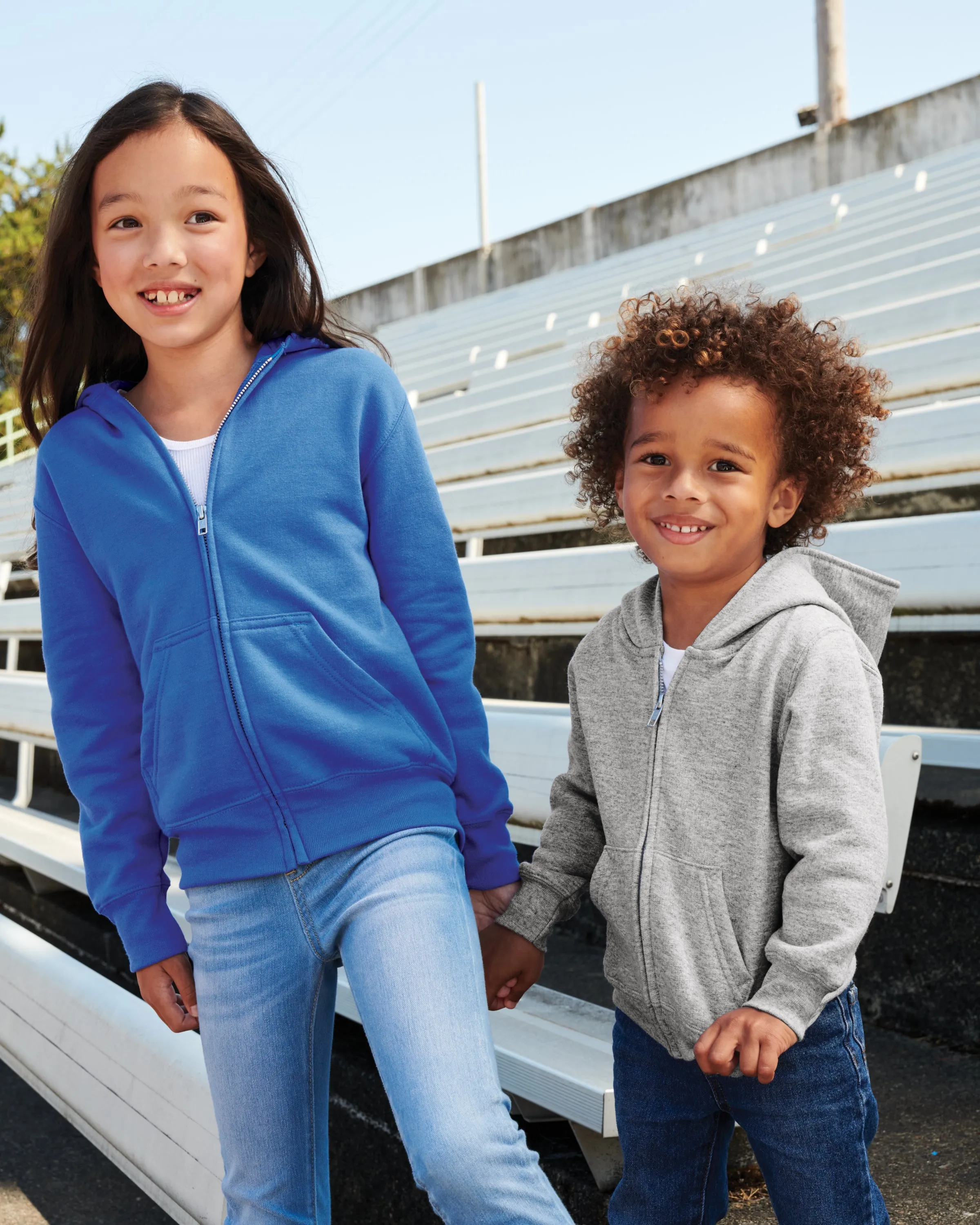 Port & Company® - Youth Core Fleece Full-Zip Hooded Sweatshirt.  PC90YZH