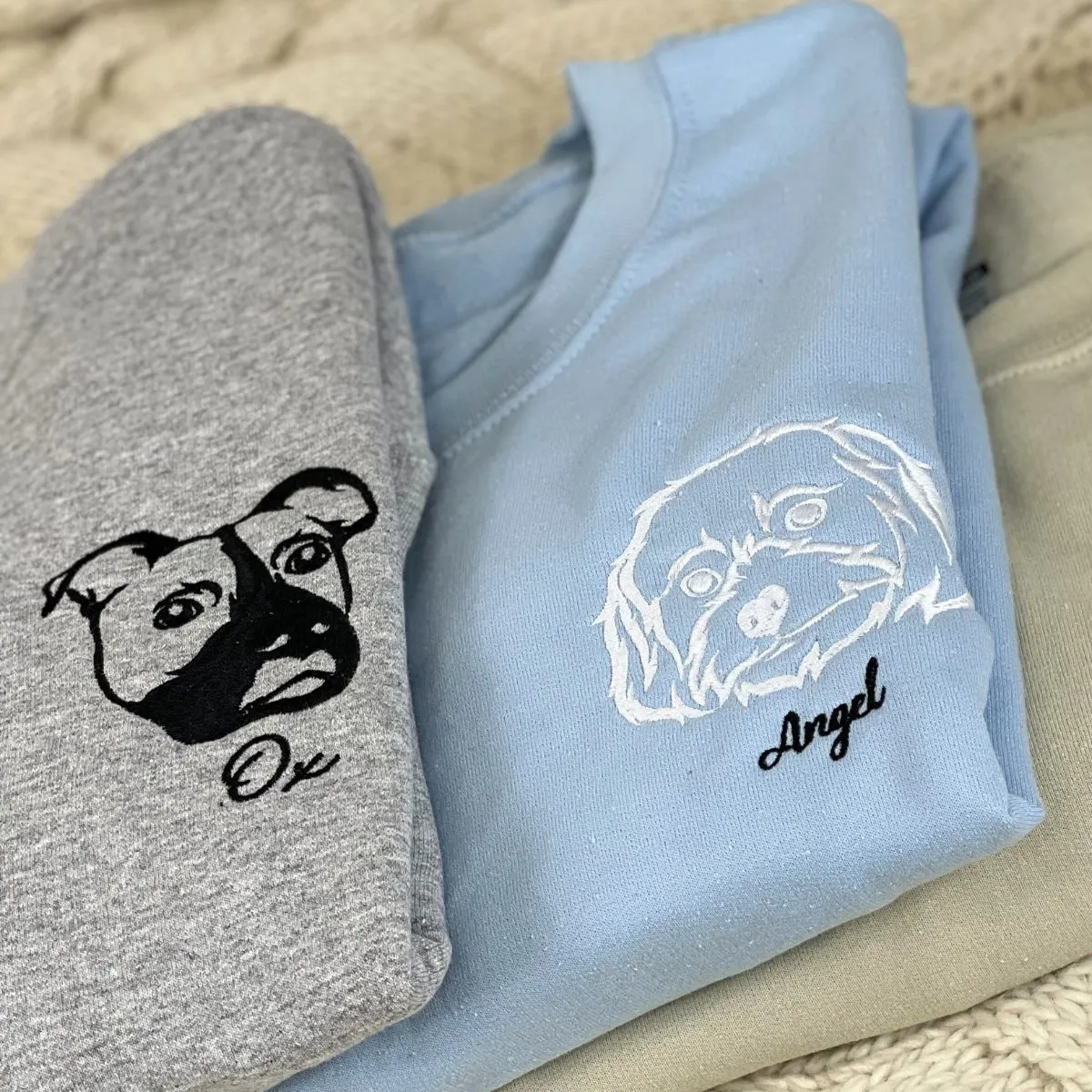 Rhodesian Ridgeback Sweatshirt or Hoodie, Custom Embroidered Gift from Photo Name