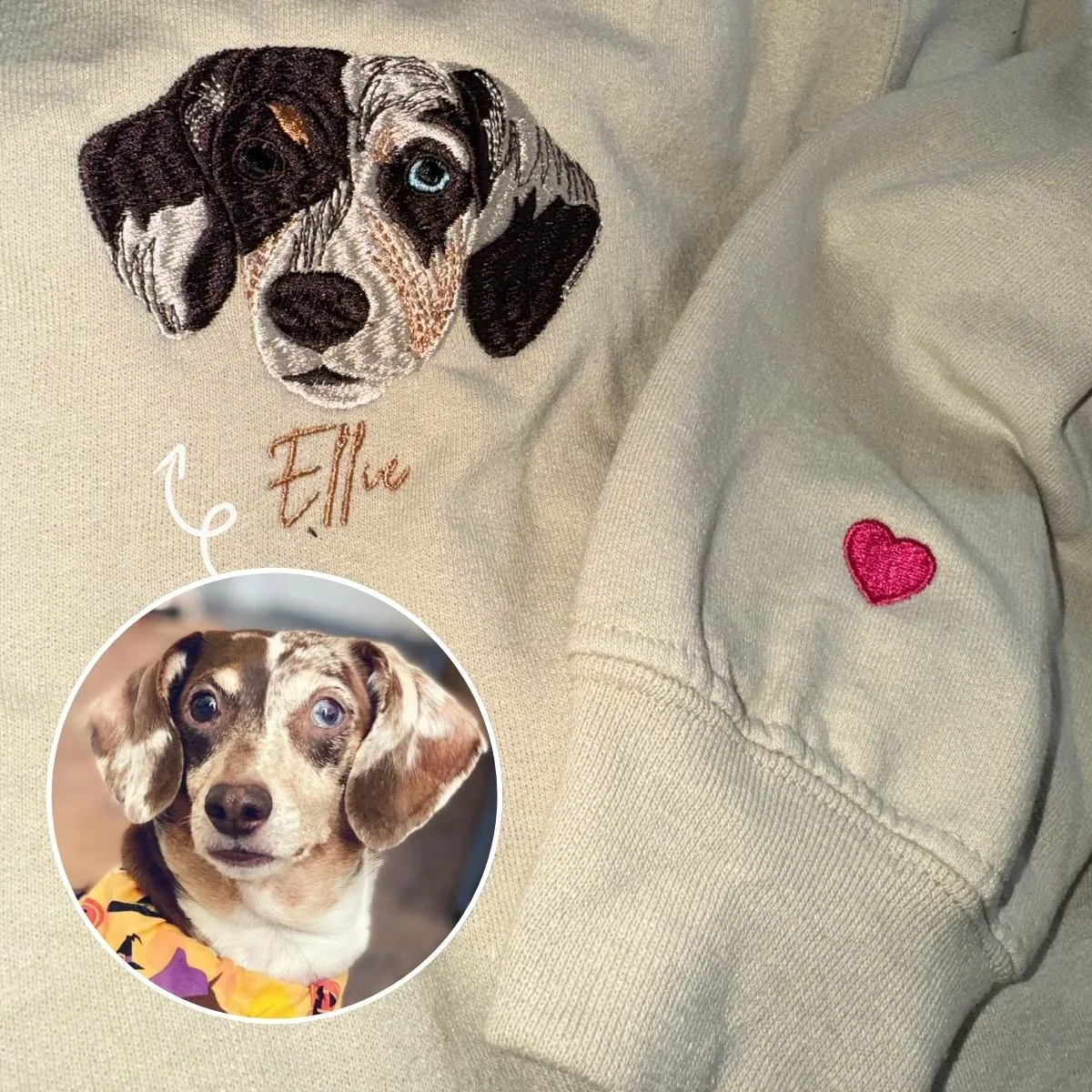 Rhodesian Ridgeback Sweatshirt or Hoodie, Custom Embroidered Gift from Photo Name