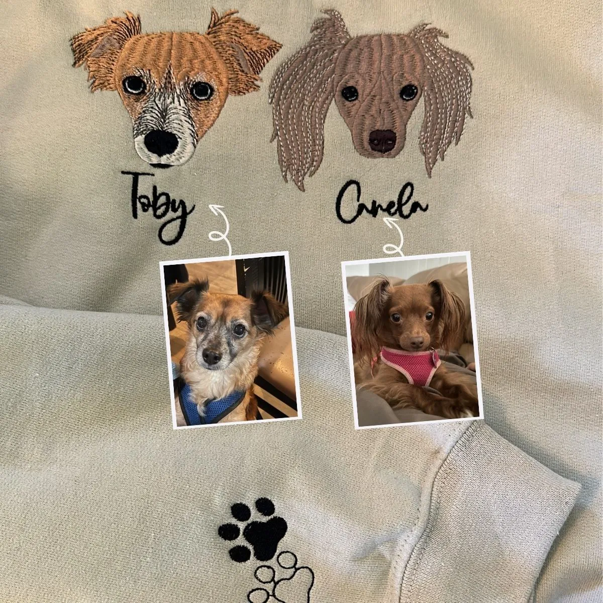 Rhodesian Ridgeback Sweatshirt or Hoodie, Custom Embroidered Gift from Photo Name