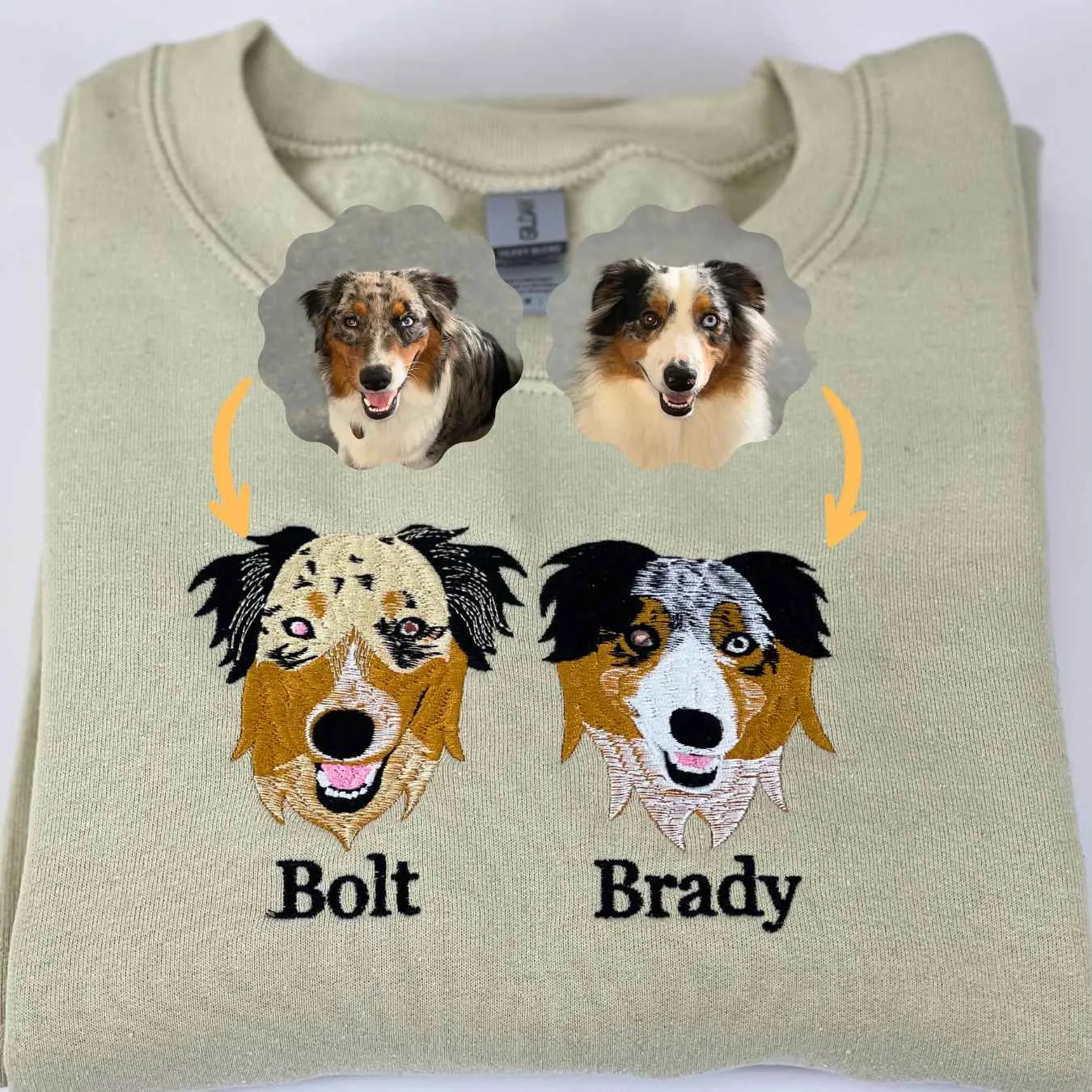 Rhodesian Ridgeback Sweatshirt or Hoodie, Custom Embroidered Gift from Photo Name