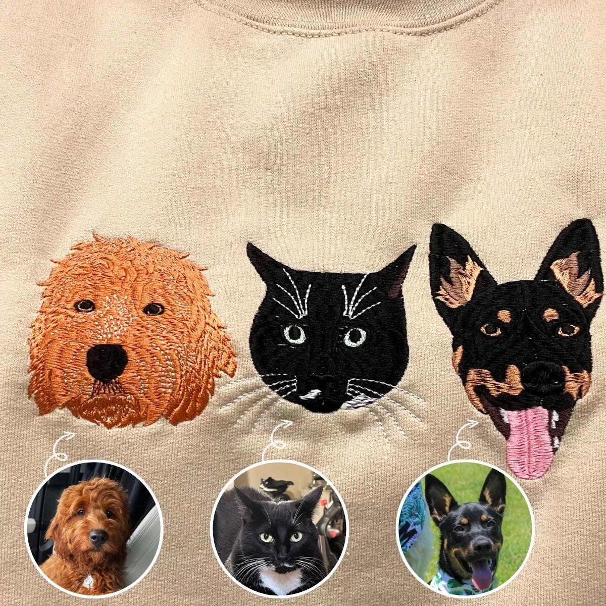 Rhodesian Ridgeback Sweatshirt or Hoodie, Custom Embroidered Gift from Photo Name