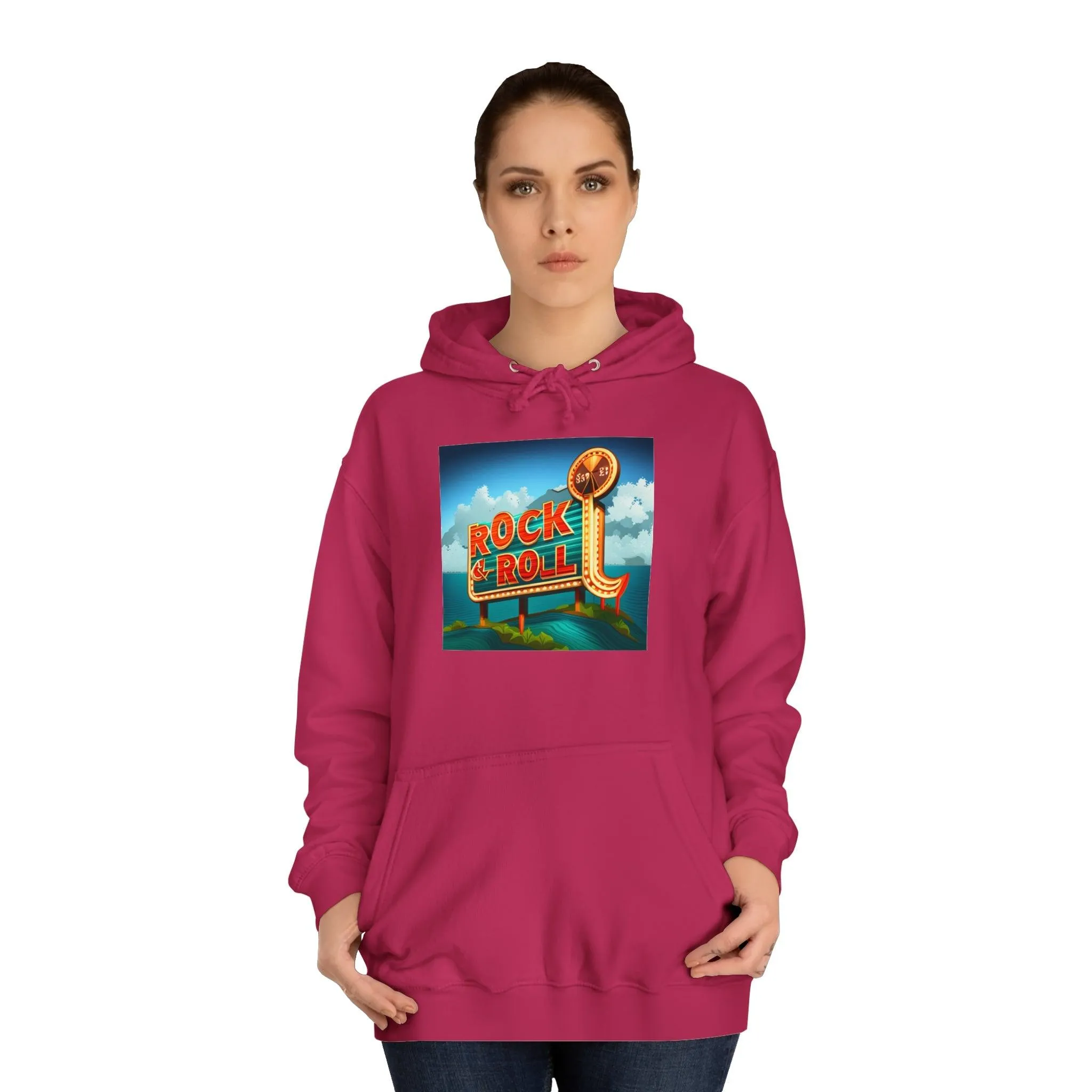 Rock & Roll Casino Unisex College Hoodie