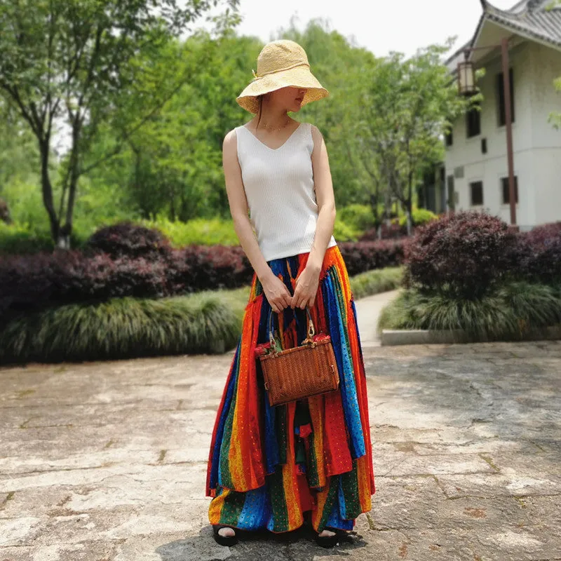 Romany Rainbow Cotton Skirts