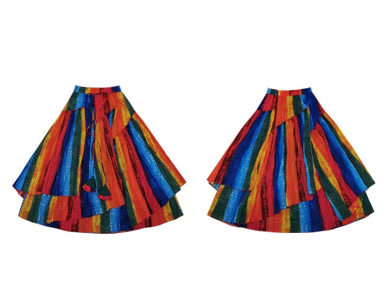 Romany Rainbow Cotton Skirts