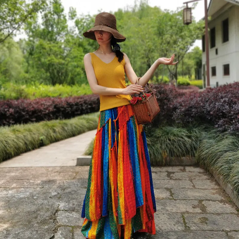 Romany Rainbow Cotton Skirts