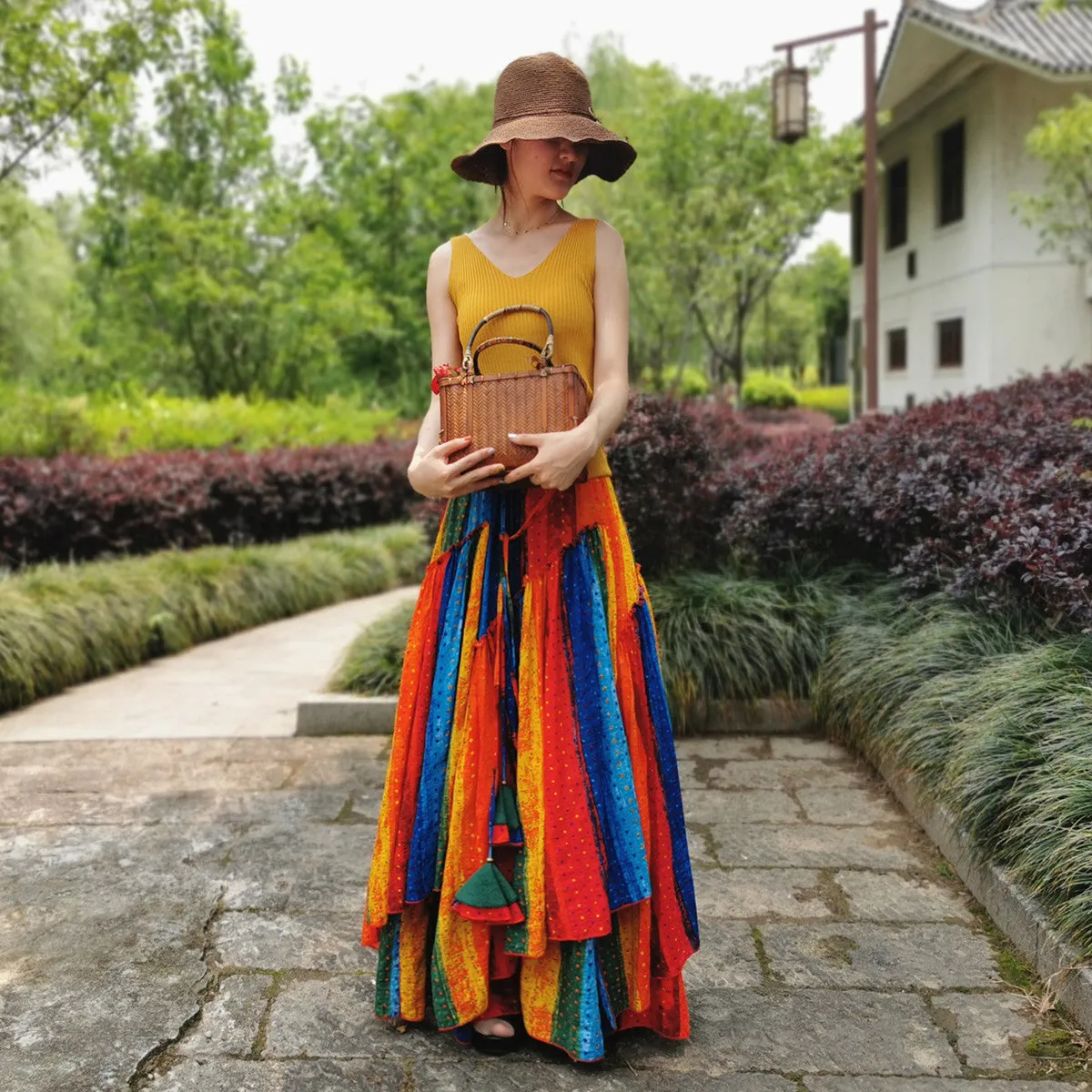 Romany Rainbow Cotton Skirts