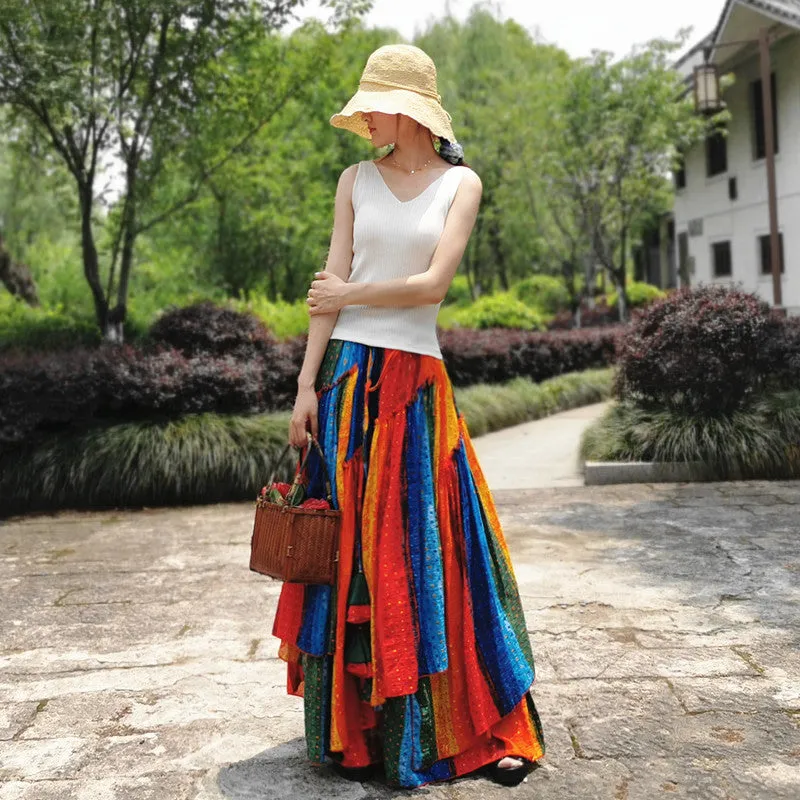 Romany Rainbow Cotton Skirts