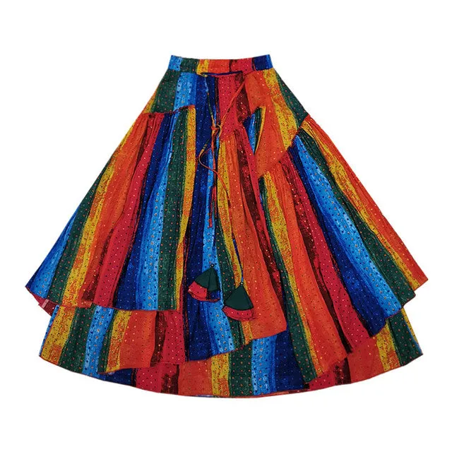 Romany Rainbow Cotton Skirts