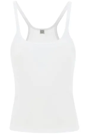 scoop neck rib tank top 213 458 772 WHITE