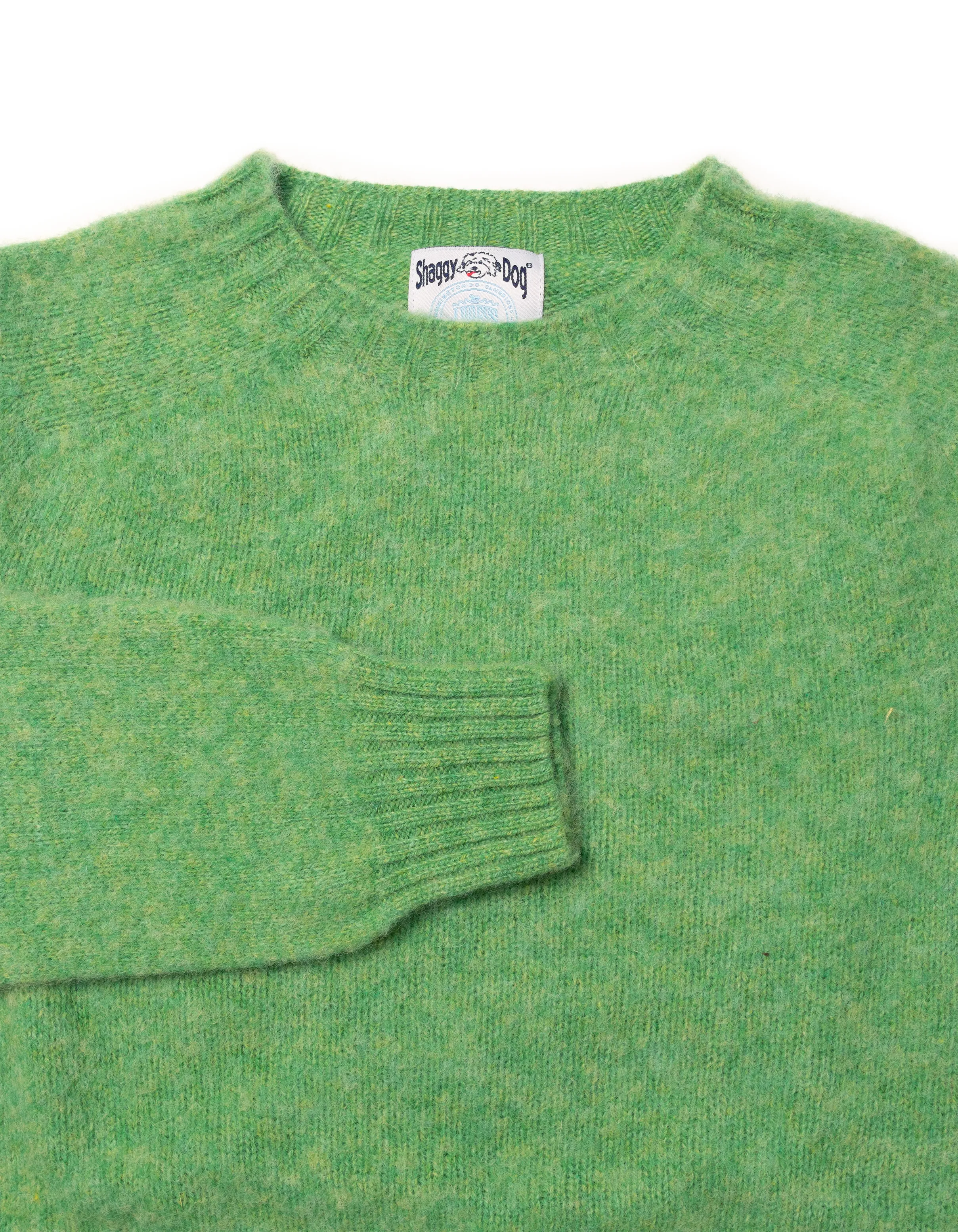 SHAGGY DOG SWEATER BRIGHT GREEN - TRIM FIT